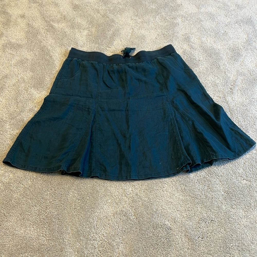 J.Jill Large Teal Linen Skirt